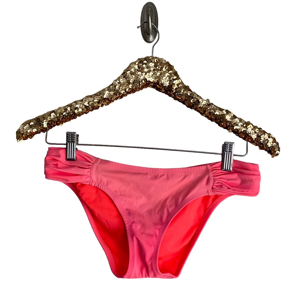 Victoria's Secret Hipster Low Rise Pink Coral Side Tab Bikini Bottom
